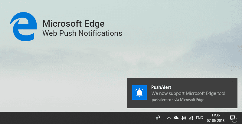 windows edge notification